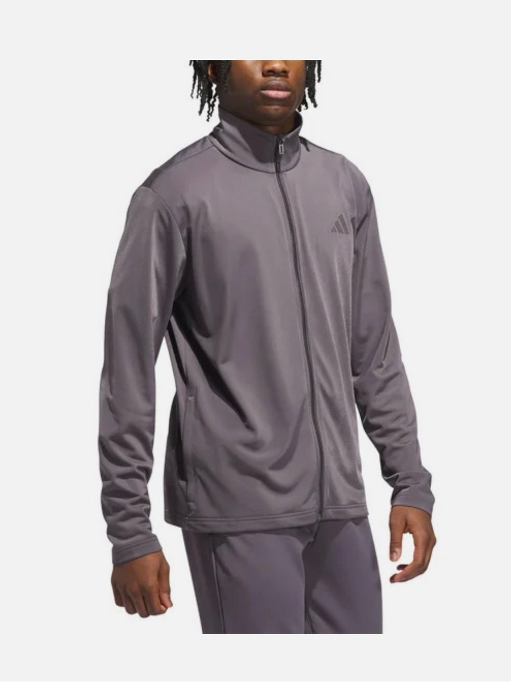 Adidas  Men's Gray Tract Performance Tricot  Jacket